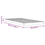 Bed Frame without Mattress Wax Brown 90x200 cm Solid Wood Pine 847153