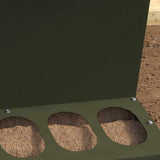 Chicken Feeder Olive Green 40 x 40 x 45 cm Cold-Rolled Steel 874679