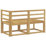 Outdoor Middle and Corner Sofa 2 Piece White Solid Acacia Wood 901472