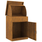 Parcel Drop Box Rusty 47.5 x 38 x 59 cm Weathering Steel 874946
