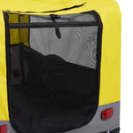 ZNTS 2-in-1 Pet Bike Trailer & Jogging Stroller Yellow and Grey 92442