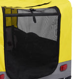 ZNTS 2-in-1 Pet Bike Trailer & Jogging Stroller Yellow and Grey 92442