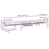 Pallet Sofa Set Natural Wood Solid Acacia wood Large Modular 3209441