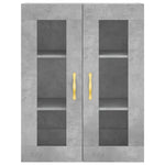 Highboard Concrete Grey 69.5x34x180 cm Engineered Wood 3198325