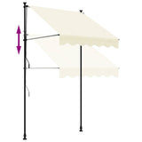 Retractable Awning Cream 150x150 cm Fabric and Steel 368744