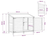 Garden Shed White 106.5 x 56 x 113.5 cm Solid Fir Wood 42033441