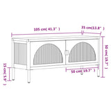 TV Cabinet Black 105x35x50 cm Glass and Steel 352998