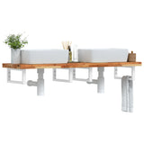 Basin Shelf Wall Mounted Steel and Solid Wood Acacia 3302756