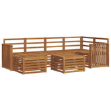 Sectional Sofa Set 7 pcs Natural Solid Acacia Wood 3375124