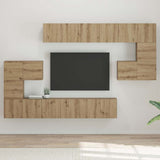 TV Cabinet Set Wall-mounted 10 pcs Artisan Oak Engineered Wood 3393320