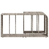 Storage Shelves 2 pcs Light Grey Poly Rattan 366188