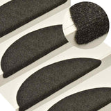 ZNTS Stair Mats Self-adhesive 30 pcs Anthracite 65x21x4 cm 3365663