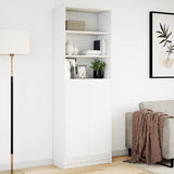 Highboard with LED White 69x32.5x200 cm Engineered Wood 3307905