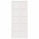 Barn Door White 90 x 2.5 x 208 cm Solid Pine Wood 870417