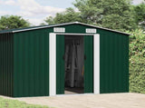 Garden Shed 257x580x181 cm Metal Green 143352
