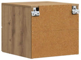 Wall-Mounted Bedside Cabinet 2 pcs Artisan Oak 898824