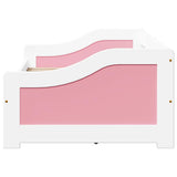 Day Bed with 2 Drawers without Mattress IRUN White&Pink 90x200 cm 3314681