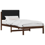 Bed Frame with Upholstered Headboard Dark Brown and Black 903936