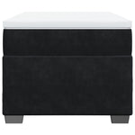 ZNTS Box Spring Bed with Mattress Black 90x200 cm Velvet 3285259