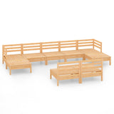 9 Piece Garden Lounge Set Solid Wood Pine 3083354