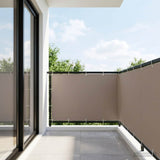 Balcony Privacy Screen 150 x 800 cm Polyester Taupe 42036524