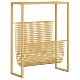 Magazine Rack Gold 35x15x45 cm Steel 331669