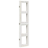Room Divider 5 Panels White Solid Wood Paulownia 358694