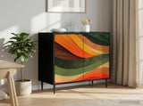 Sideboard BONN Black Oak 69 x 33 x 76 cm Engineered Wood 8006941