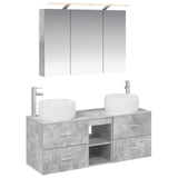 Bathroom Furniture Set 4 pcs Concrete Grey 3407018