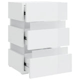 LED Bedside Cabinet High Gloss White 45x35x67 cm Engineered Wood 326846
