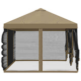 Gazebo Cover with Sidewalls 6 x 3 m Beige Polyester 190 900410