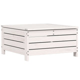 Garden Footstool White 62x63.5x32 cm Solid Wood Pine 844899
