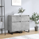 Sideboards 2 pcs Concrete Grey 40x35x70 cm Engineered Wood 831173