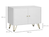 Storage Cabinet Slim Sideboard with Golden Hairpin Legs Adjustable Shelves for Living Dining T3398P342468