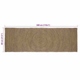 Area Rugs Grey 80 x 300 cm Jute 42010537