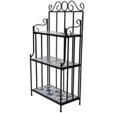 Plant Stand Plant Display Black White Mosaic Pattern 41133
