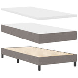 ZNTS Box Spring Bed with Mattress in Taupe, 140 x 200 cm, Fabric 3341108