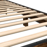 Bed Frame without Mattress Smoked Oak 90x190 cm Single 846086