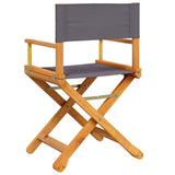4 Piece Folding Garden Chairs Dark Grey Fabric 3208913