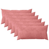 Cushion with Pillow HEERLEN 6 pcs Pink Velvet 925640