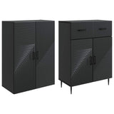 Cabinet Set 2 pcs Black 66 x 34.5 x 89.5 cm Engineered Wood 3416665