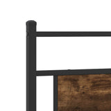 Bed Frame without Mattress Smoked Oak 107x203 cm Engineered Wood 4106739