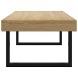 Coffee Table Light Brown and Black 120x60x40 cm MDF and Iron 286102