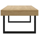 ZNTS Coffee Table Light Brown and Black 120x60x40 cm MDF and Iron 286102