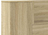 Headboard Cabinet with LED Sonoma Oak 220x16.5x103.5 cm 839275