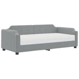 Daybed with Mattress Light Grey 90x190 cm Fabric 3197703