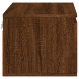 Wall-mounted Bedside Cabinets with LED Lights 2 pcs Brown Oak 836839