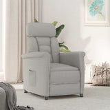 Recliner Chair Light Grey Light grey 70.5 x 96.5 x 95 cm Fabric 348401
