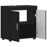 Bathroom Cabinet Set with Storage TULUM Black 60 x 34 x 63 cm 880322