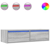 TV Cabinet with LED Lights Grey Sonoma 100X35.5x25 cm 860243